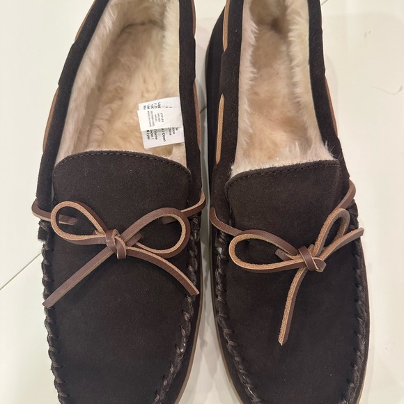 J.Crew Sherpa-lined suede slippers men’s NWT - Picture 10 of 16